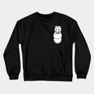 Funny Scottish Fold Pocket Cat Crewneck Sweatshirt